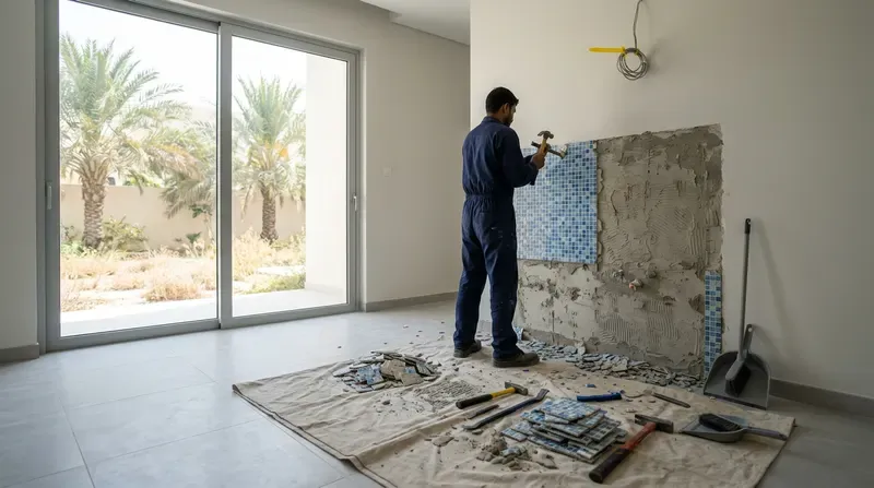 إزالة بلاط الموزاييك