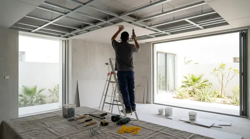 أسقف الجبس بورد متعددة المستويات في دبي