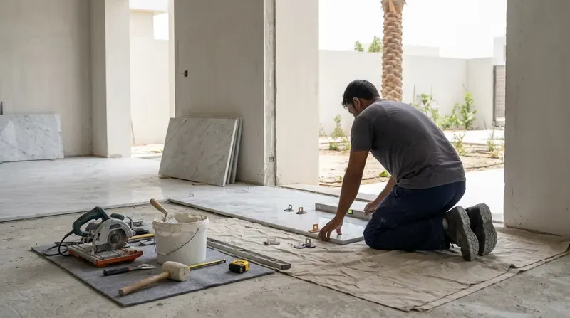 تركيب الرخام والجرانيت الفاخر في دبي