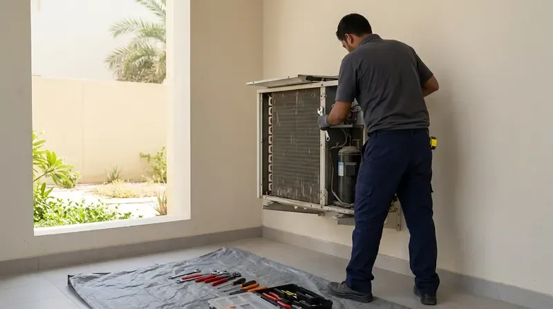 فك وحدة التكييف الخارجية