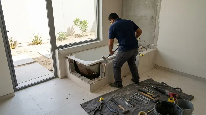خدمة إزالة حوض الاستحمام في دبي